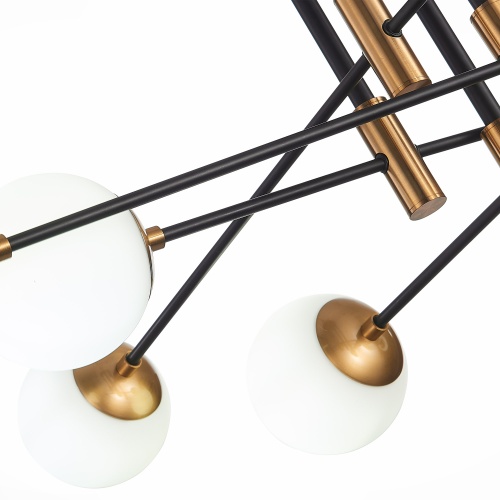 SL1203.402.08 Люстра потолочная ST-Luce Бронза,Черный/Белый E27 8*40W ЛИМАНО