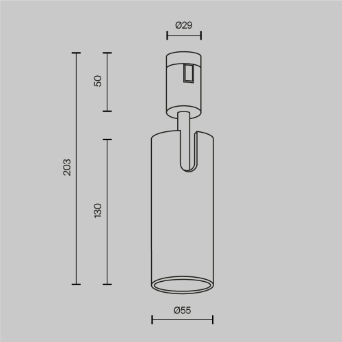 Трековый светильник Technical TR144-1-12W3K-W-BS