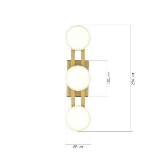SL6610.201.03 Светильник настенный ST-Luce золотистый/белый LED 1*6W 4000K MONRO