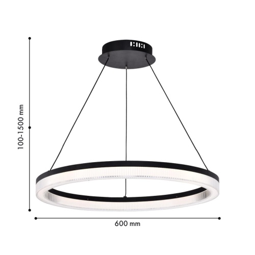 Подвесная люстра Favourite 4399-6P, подвесная люстра, D600xH100/1500, LEDx30W, 2625LM, 4000K, IP20, included