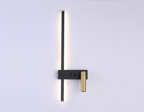 FL5209/2 BK/GD черный песок/золото LED 4200K 7W+5W 500*160*111.5_AMB