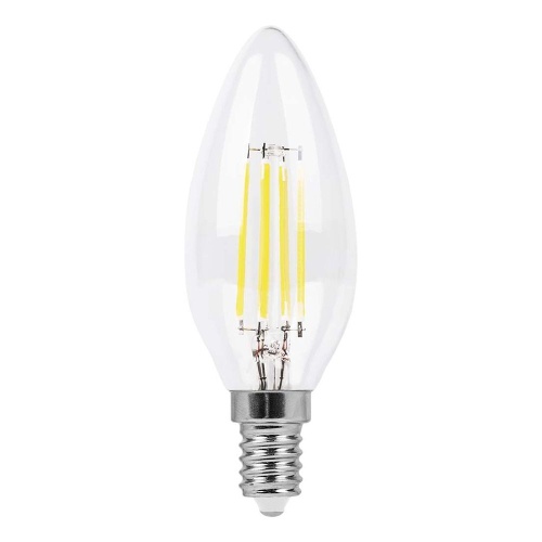 Лампа FERON светодиодная LB-58 5W E14 2700K филамент свеча