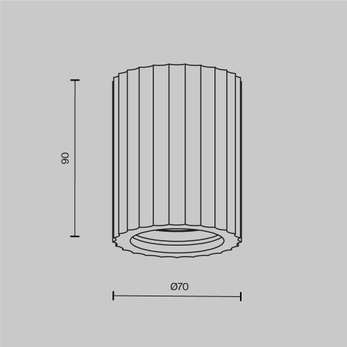 Потолочный светильник Technical C121CL-GU10-W