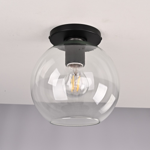 Потолочный Светильник Rh Utilitaire Globe  Shade Flushmount Black от Imperiumloft 123673-22