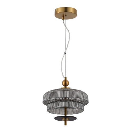SL6122.303.01 Светильник подвесной ST-Luce Латунь/Латунь, Дымчатый LED 1*8W 3000K ОРИЕНТАЛЬ