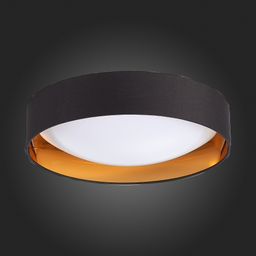 SLE201102-01 Светильник потолочный Черный, Золотистый/Белый LED 1*24W 4000K ORBIO