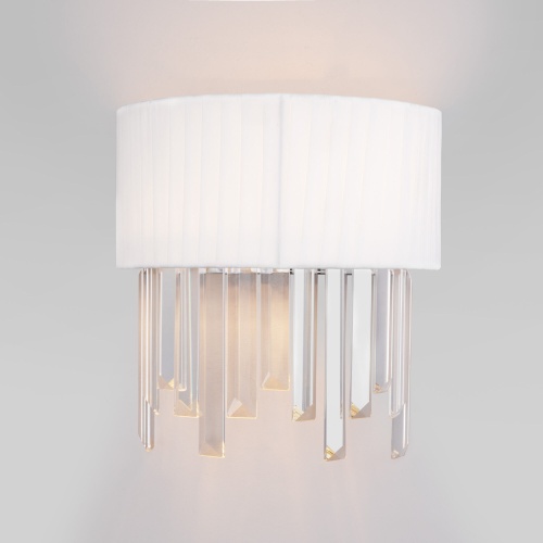 Настенный светильник Eurosvet 10122/2 хром/прозрачный хрусталь Strotskis