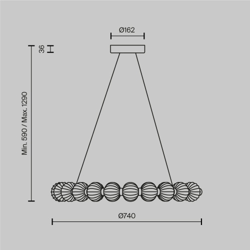 Подвесной светильник Maytoni MOD555PL-L26CH4K