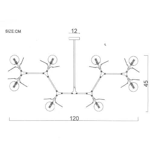 Люстра на штанге Light of MATISSE M L120 White 191894-26