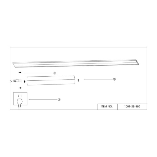 Проводной коннектор unica Favourite 1001-SB-180, сетевой шнур, L2000xW36, IP20