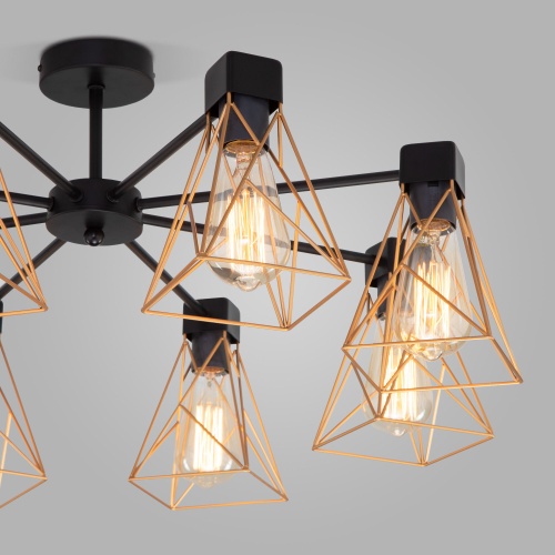 Потолочный светильник Eurosvet 70107/8 черный/латунь