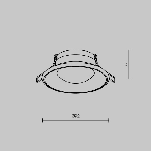 Встраиваемый светильник Technical DL096-GU10-W