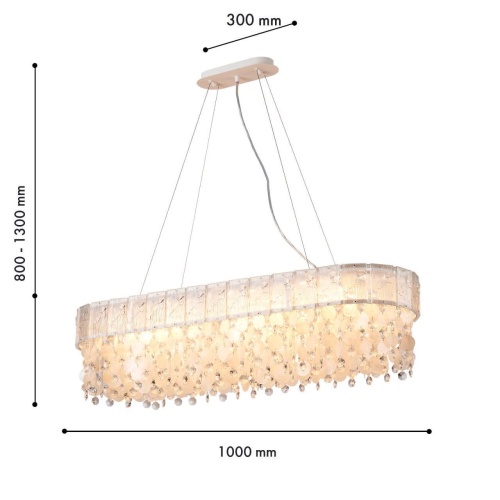 Подвесная люстра Favourite 4782-10P, подвесная люстра, L1000xW300xH800/1300, 10xE14x40W, excluded