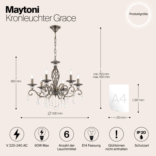 Люстра Maytoni RC247-PL-06-R