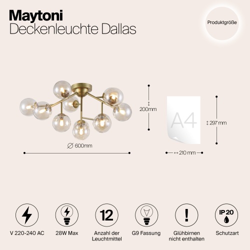 Потолочный светильник Maytoni MOD545PL-12G