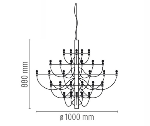 Люстра Flos 2097 50 Holder Chrome By Gino Sarfatti от Imperiumloft 75497-22