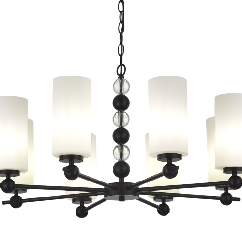 SL2003.403.08 Светильник подвесной ST-Luce черный/белый E27 8*40W AURORA