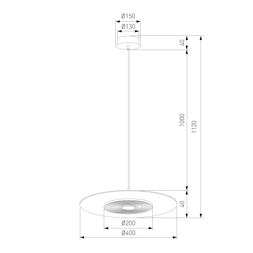 Подвесной светильник Eurosvet 40030/1 LED черный