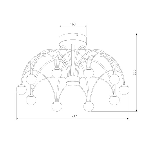 Потолочный светильник Eurosvet 90035/10  LED черный
