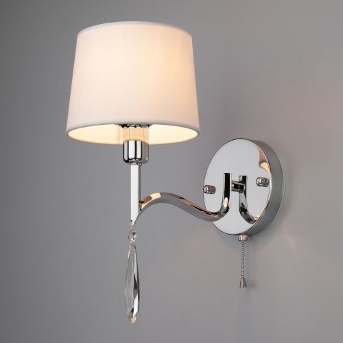 Настенный светильник Eurosvet 10127/1 хром/прозрачный хрусталь Strotskis