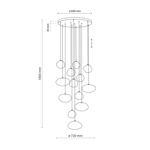 Подвесной светильник TK Lighting 11794 Nebia коричневый