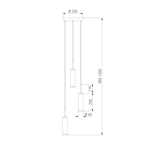 Подвесной светильник Eurosvet 50386/3 LED латунь