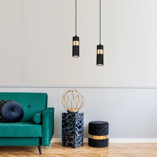 Подвесной светильник Eurosvet 50096/1 черный /золото