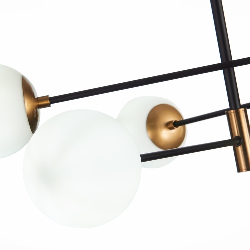 SL1203.402.06 Люстра потолочная ST-Luce Бронза,Черный/Белый E27 6*40W ЛИМАНО