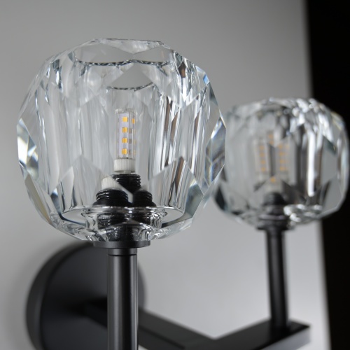 Бра Boule De Cristal Double Sconce Brass Черный от Imperiumloft 178385-22