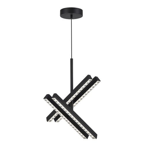 SL1018.413.04 Светильник подвесной ST-Luce черный/прозрачный LED 1*43W 4000K EUCLIDICS