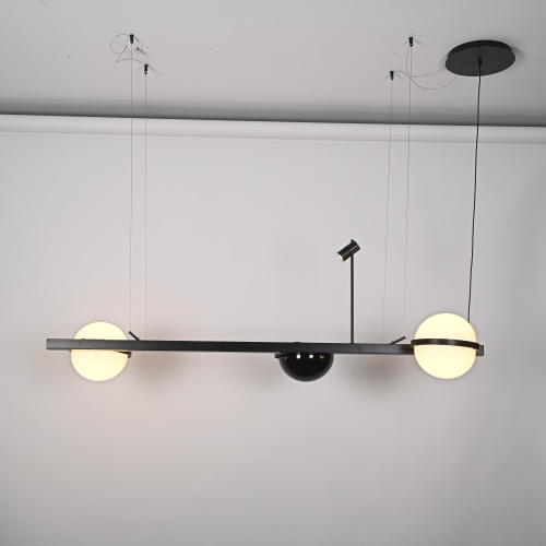Реечный Подвесной Светильник Palma Wall Lamp 2 Шара + 1 Вазон Горизонтальная от Imperiumloft 204172-22