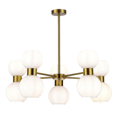 SLE1138-302-10 Светильник потолочный Латунь/Белый E27 10*60W THONET