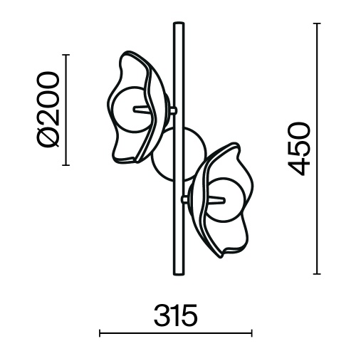 Настенный светильник (бра) Maytoni MOD207WL-02BS
