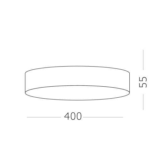 ST606.532.48 Светильник потолочный Белый LED 1*48W 3000K 4 320Lm Ra>85 120° IP20 D400xH55 185-265V Накладные светильники
