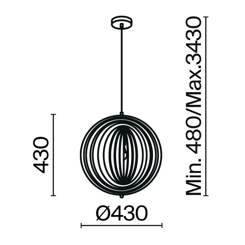 Подвесной светильник Maytoni MOD197PL-01W