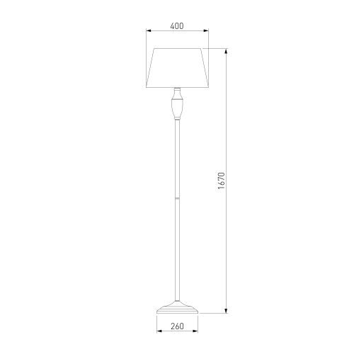 Напольный светильник Eurosvet 01081/1 белый с золотом