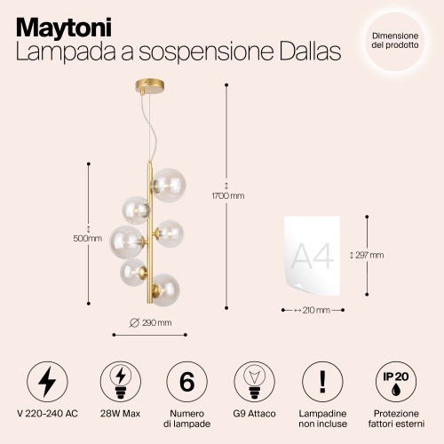 Подвесной светильник Maytoni MOD545PL-06G