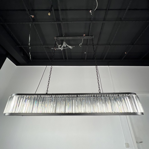 Подвесная люстра RH 1920s Odeon Clear Glass Black 180 248522-22