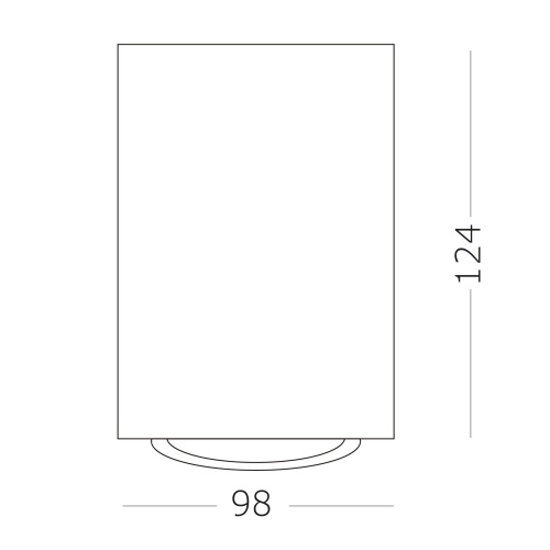 ST108.417.01 Светильник потолочный Черный GU10 1*50W  IP20 D98xH124 220V Без ламп Накладные светильники