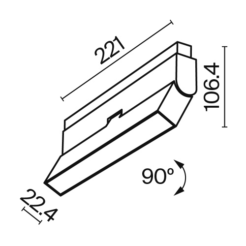 Трековый светильник Technical TR036-4-12WTW-DD-B