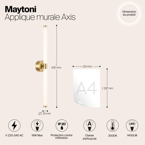 Настенный светильник (бра) Maytoni MOD106WL-L16G3K