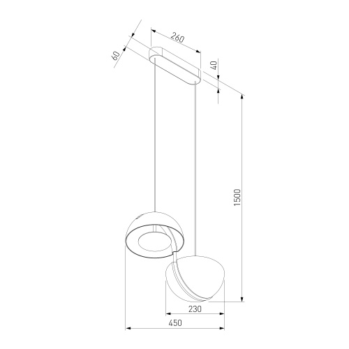 Подвесной светильник Eurosvet 50083/2 LED золото