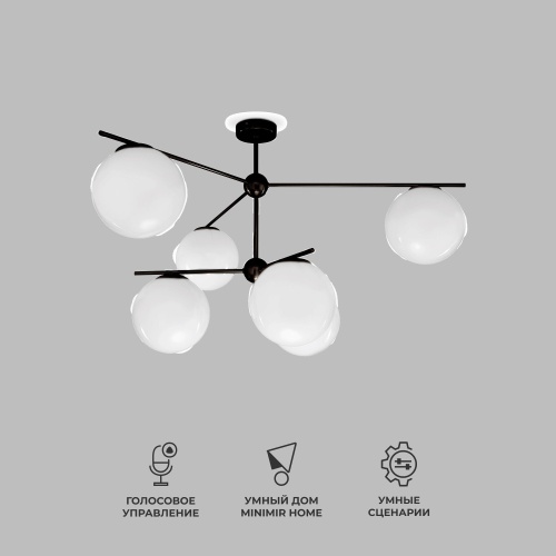 Потолочный светильникчерный Smart Eurosvet 60147/6