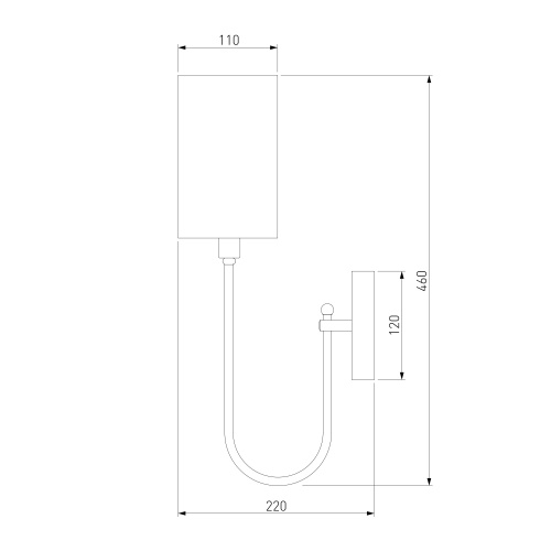  Eurosvet 60164/1/ настенный светильник/ латунь