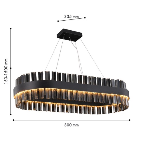 Подвесная люстра Favourite 4262-8P, подвесная люстра, L800xW335xH150/1500, LEDx27W, 2160LM, 4000K, included