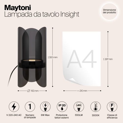 Настольный светильник Maytoni MOD416TL-L6BR3K