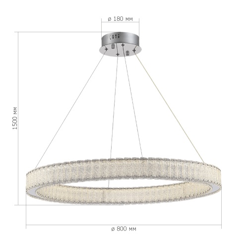 SL6008.123.01 Люстра подвесная ST-Luce Хром/Хром LED 1*40W 3000K LATOZZO