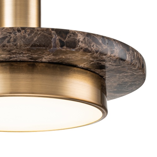 Подвесной светильник Escada 10260/1 LED*12W Brass/Brown marble