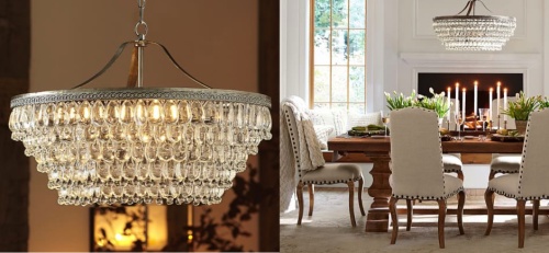 Подвесная люстра Clarissa Glass Drop Petite Round Chandelier 345040-22