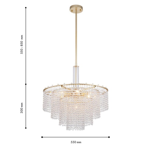Подвесная люстра Favourite 4762-7P, подвесная люстра, D550xH550/850, 7xE14x40W, excluded